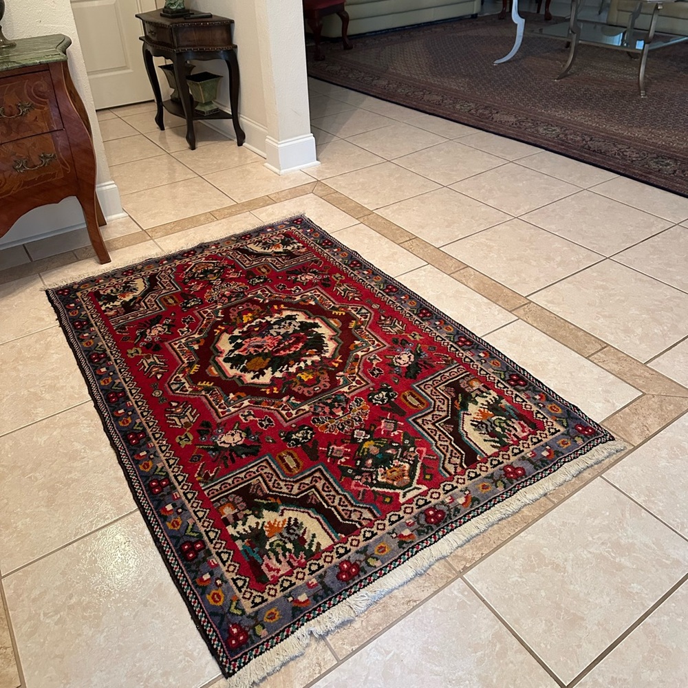Authentic Persian Hand-Knotted Wool Rug - Picture 4 of 5